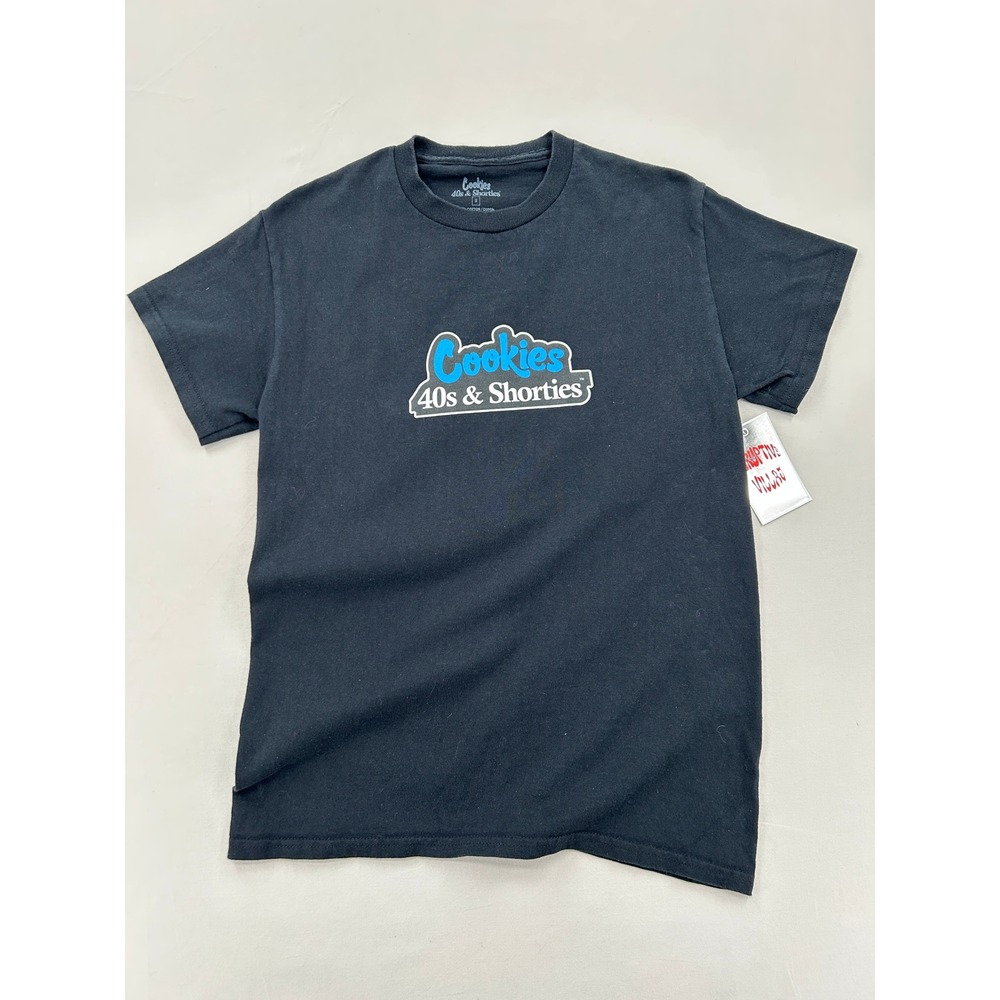 Cookies 40s & Shorties Mens T-Shirt Small Black Graphic Logo Streetwear Tee